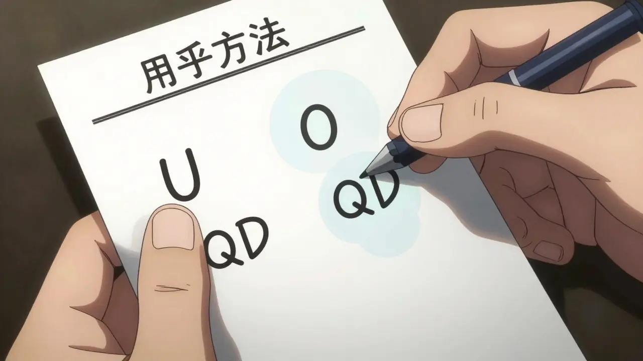 Close-up of confusing prescription abbreviations causing errors.